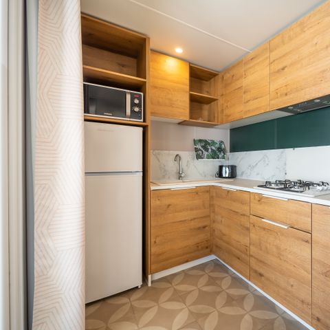 Stacaravan 4 personen - PREMIUM 2 kamers 30m² ongeveer.