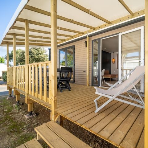 Stacaravan 6 personen - PREMIUM 3 slaapkamers ca. 33m² met terras