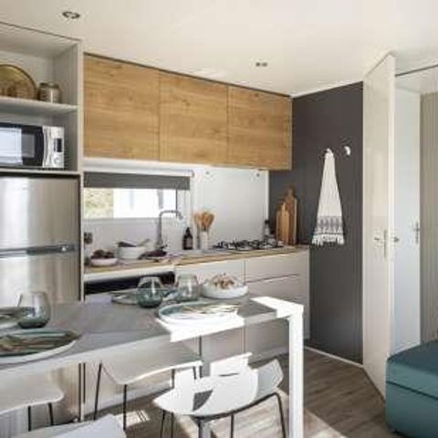 Stacaravan 4 personen - VIP 2 kamers 33m² - Pack-Vip inbegrepen (beddengoed, tv, wifi...)