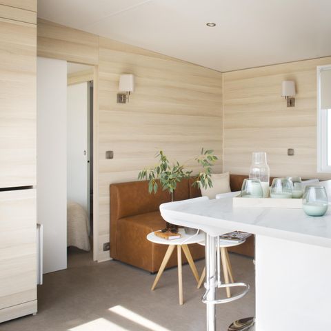 Stacaravan 6 personen - VIP 3 kamers 38m² - Pack-Vip inbegrepen (linnen, tv, wifi...)
