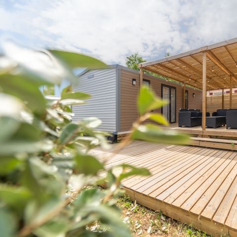 Stacaravan 10 personen - PALM Tribu 5 slaapkamers ***Nieuw in 2024*** ca. 66m² ca. 66m² ca. 66m² ca. 2024