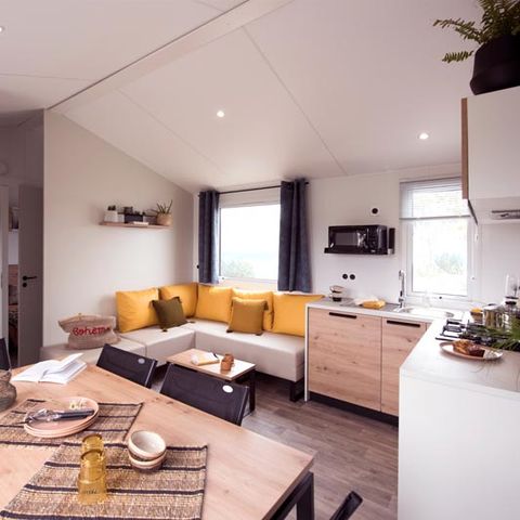 Stacaravan 8 personen - 8p - Cottage Tribu CONFORT met airconditioning