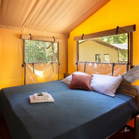 Glampingtent 5 personen - Luxe Lodge 4/5 personen in zone J
