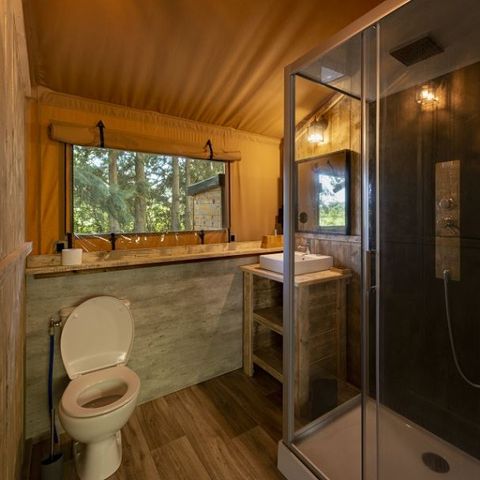 Glampingtent 5 personen - Luxe Lodge 4/5 personen in zone J