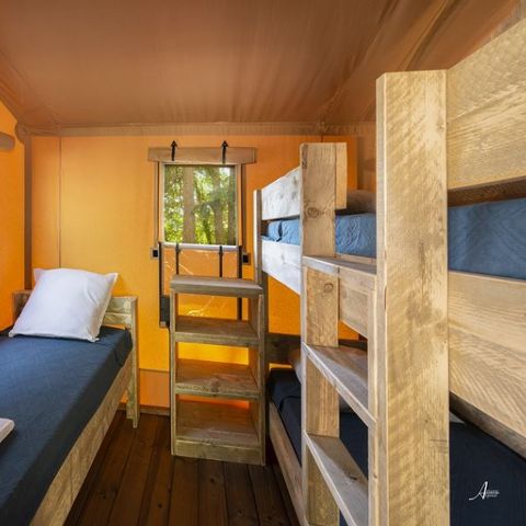 Glampingtent 5 personen - Luxe Lodge 4/5 personen in zone J