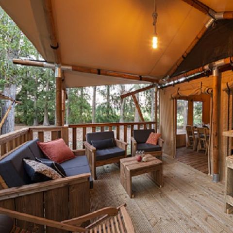 Glampingtent 5 personen - Luxe Lodge 4/5 personen in zone M