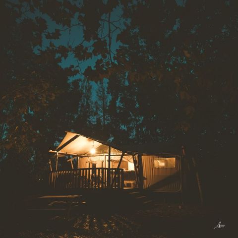 Glampingtent 5 personen - Luxe Lodge 4/5 personen in zone M