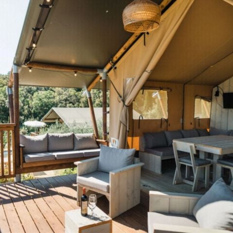 Safaritent 4 personen - Woodlodge 4 slaapplaatsen (2 slaapkamers)