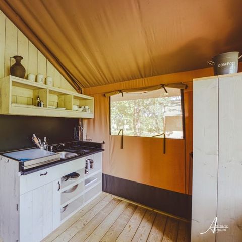 Safaritent 4 personen - Woodlodge 4 slaapplaatsen (2 slaapkamers)