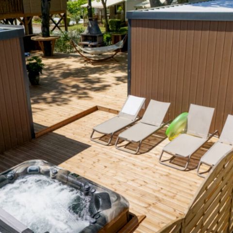 Stacaravan 10 personen - Cottage Premium Tribu SPA 10P 5CH