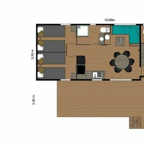 Chalet 4 personen - Eco-Lodge Manyara 34 m² (34 m²)