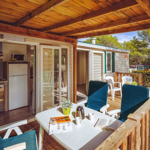 Stacaravan 7 personen - Comfort Plus 3 slaapkamers vaatwasser zonder TV