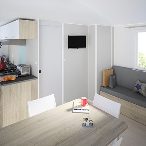 Stacaravan 4 personen - Bay 2 slaapkamers 4 bedden Half overdekt terras Airconditioning TV