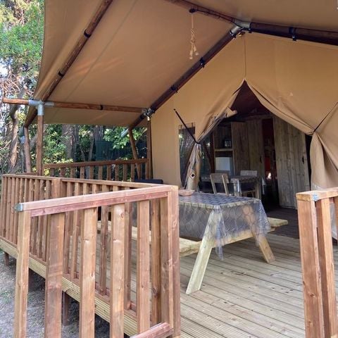 Safaritent 4 personen - 2-slaapkamer lodgetent