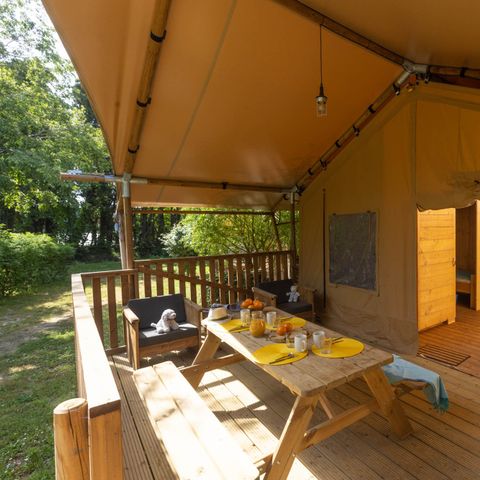 Tent 5 personen - 2-slaapkamer PMR lodge