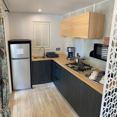 Stacaravan 6 personen - 3/6 pers stacaravan met airconditioning