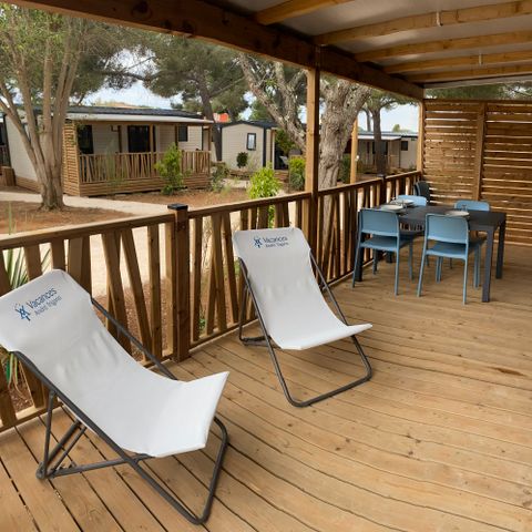 Stacaravan 6 personen - 3/6 pers stacaravan met airconditioning