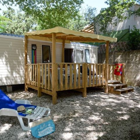 Stacaravan 5 personen - 2-slaapkamer stacaravan MIMOSA met airconditioning (29m²)