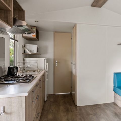 Stacaravan 4 personen - Premium | 2 slaapkamers | 4 pers | Verhoogd terras | 2 badkamers | Airconditioning