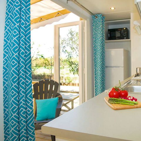 Stacaravan 8 personen - Mobile-home | Premium | 3 slaapkamers | 6/8 pers. | Verhoogd terras | Air-con.