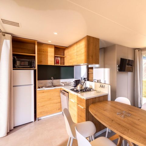 Stacaravan 8 personen - Stacaravan | Ultimate | 3 slaapkamers | 6/8 Pers | Verhoogd terras | Airconditioning | TV