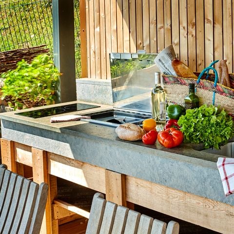 Stacaravan 8 personen - Lodge Riviera - 2 tot - Met airconditioning Plancha