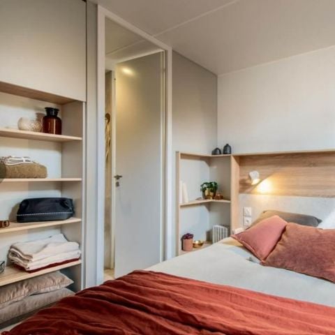 Stacaravan 6 personen - Lodge Luxe Panoramazicht - 2 tot - Met airconditioning Plancha