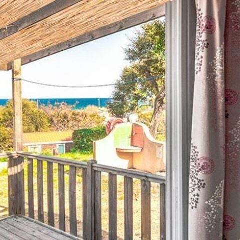 Stacaravan 4 personen - Lodge - 2 tot - Zeezicht met airconditioning. Plancha
