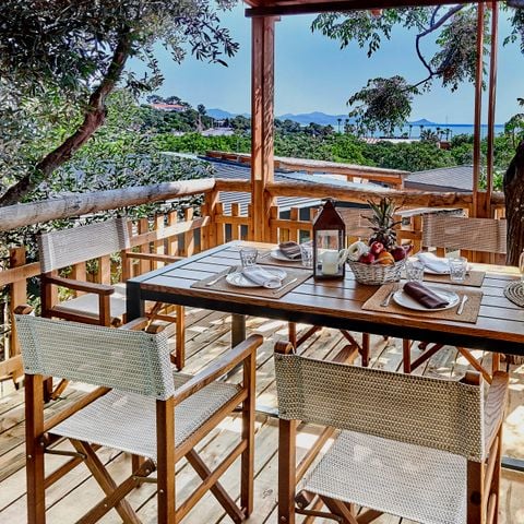Stacaravan 4 personen - Luxe lodge met uitzicht op zee