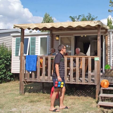 Stacaravan 6 personen - 4/6-persoons stacaravan met 2 slaapkamers (airconditioning, TV)