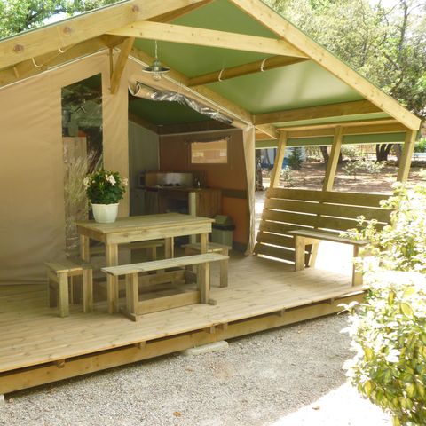 Safaritent 5 personen - FREE Confort 24m² - 2 kamers