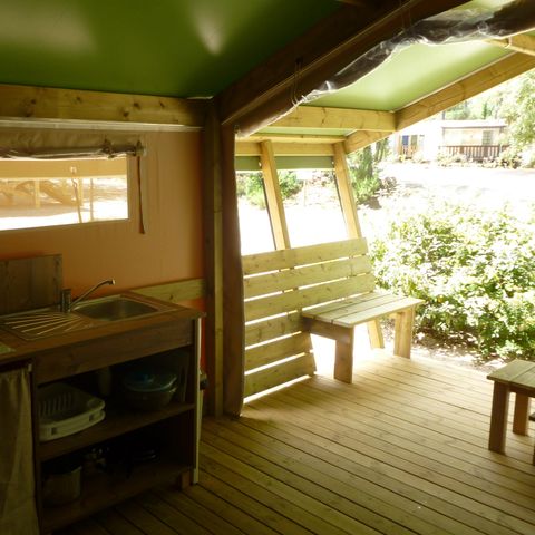 Safaritent 5 personen - FREE Confort 24m² - 2 kamers