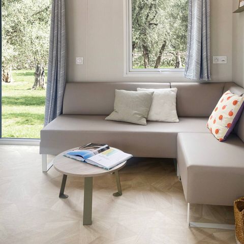 Stacaravan 6 personen - Mobile-home | Comfort | 3 Slaapkamers | 6 Pers. | Verhoogd terras | Airconditioning