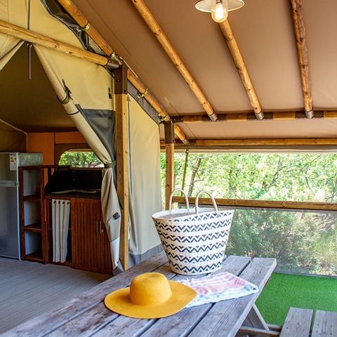 Safaritent 4 personen - Eco Lodge Verdon - 34m² - 2 kamers (zonder badkamer)