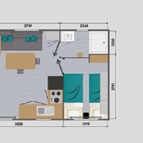 Stacaravan 4 personen - Confort+ - 2 slaapkamers