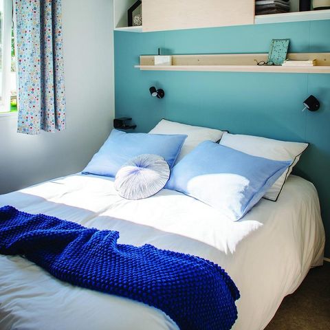 Stacaravan 5 personen - Home Flower Premium 26,5m² (2 kamers, max 4 volwassenen + 1 klein kind) 16m² overdekt terras