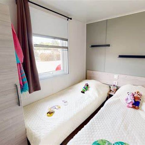 Stacaravan 6 personen - Home-Flower Premium 30m² (3 kamers) + 16m² overdekt terras