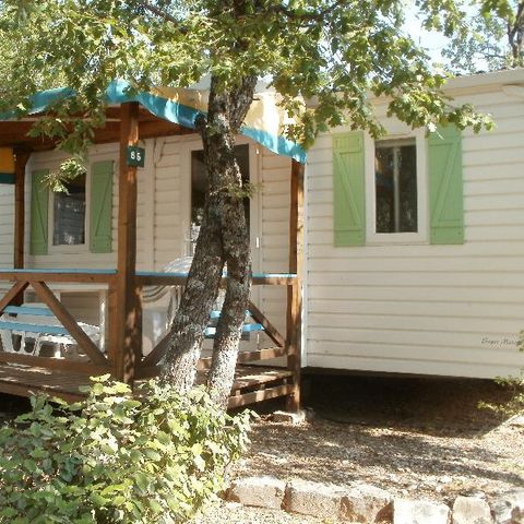 Stacaravan 4 personen - Comfort 26m² (2 kamers) + 10m² overdekt terras