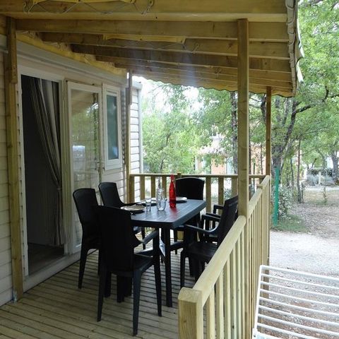 Stacaravan 4 personen - Confort + 28m² (2 kamers) + 10m² overdekt terras