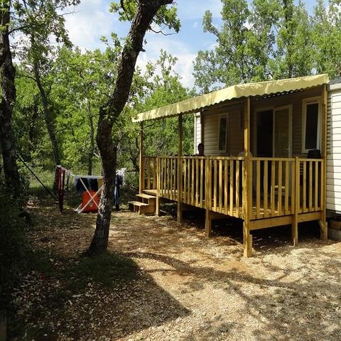 Stacaravan 4 personen - Confort + 28m² (2 kamers) + 10m² overdekt terras