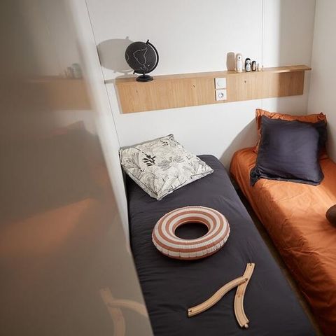 Stacaravan 4 personen - Confort Bay - 2 slaapkamers - Uitzicht op het meer