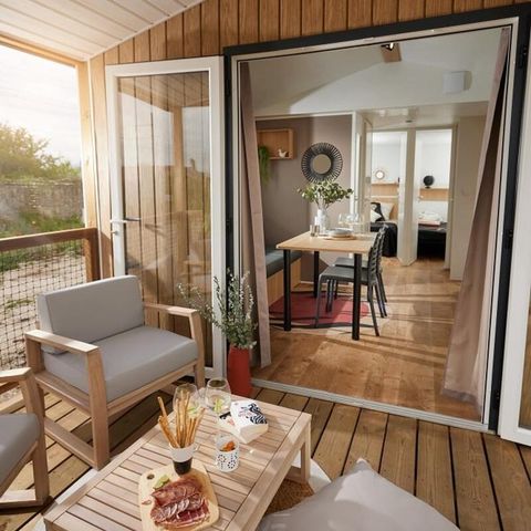 Stacaravan 4 personen - Confort Bay - 2 slaapkamers - Uitzicht op het meer