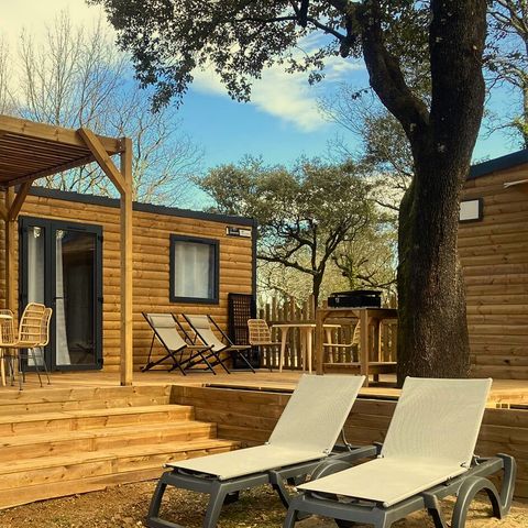 Stacaravan 8 personen - Sunêlia Luxe-lodge met jacuzzi - 4 slaapkamers