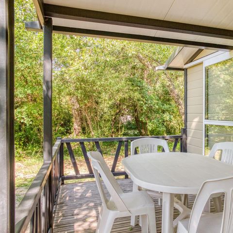 Chalet 5 personen - Chalet Confort 25m² 2 kamers - overdekt terras - airconditioning 5 personen