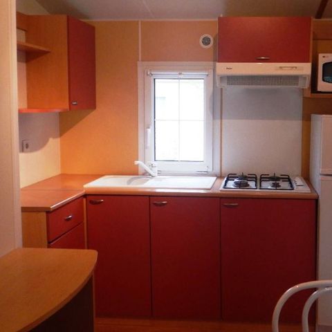 Stacaravan 5 personen - Stacaravan Standaard 28m² 2 kamers - schaduwrijk gedeelte 4 pers