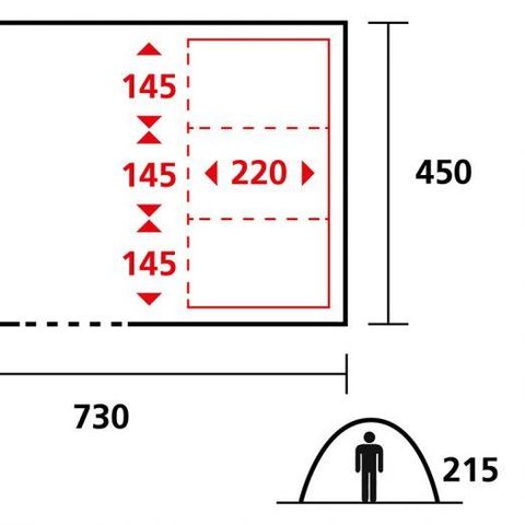 Safaritent 4 personen - Kampeerklare tent 28 m² - halfoverdekt terras - zonder sanitair