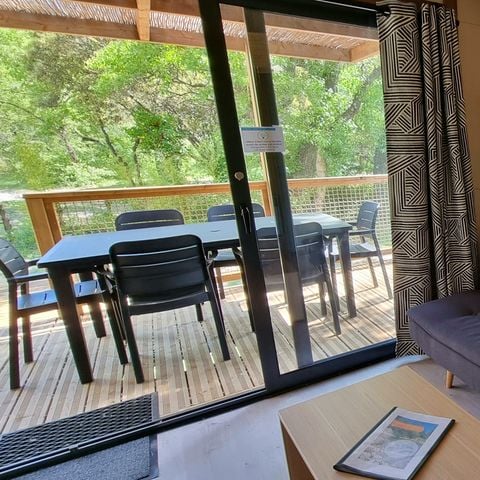 Chalet 6 personen - Comfort 35m² 3 kamers halfoverdekt terras + airconditioning