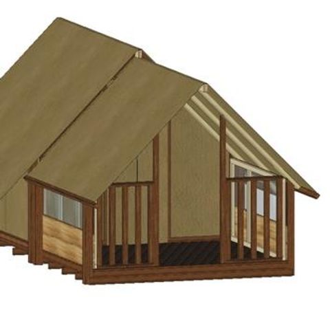 Safaritent 2 personen - Cyclo Tent Lodge, geen sanitair, geen keuken