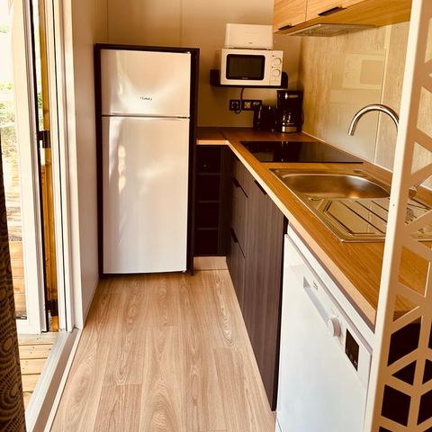 Stacaravan 6 personen - Stacaravan Louisiane Luxe 38m² 3 kamers met uitzicht