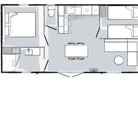 Stacaravan 4 personen - Premium TV met airconditioning 30m² 2CH